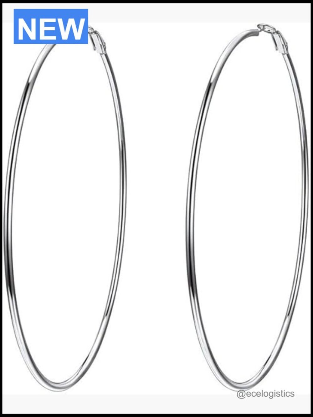 Chunky Hoop Earrings 316L Stainless Steel Hypoallergenic Large Hoops Minimalist